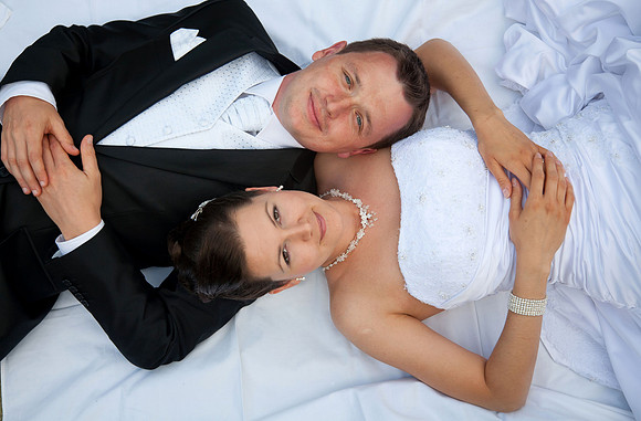 young wedding couple